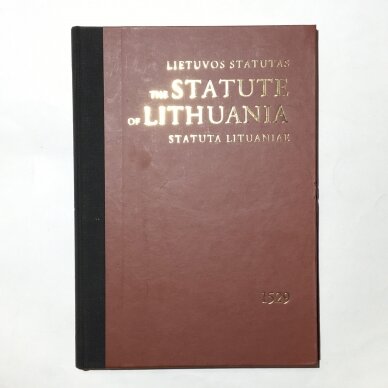 Lietuvos statutas .The Statute of Lithuania .Statuta Lituaniae , 1529