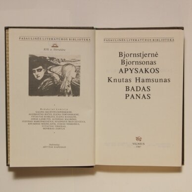 Apysakos / Bjornstjernė Bjornsonas ; Badas ; Panas : romanai / Knutas Hamsunas Apysakos / Bjornstjernė Bjornsonas ; Badas ; Panas : romanai / Knutas Hamsunas