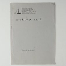 Archivum Lithuanicum, T. 12