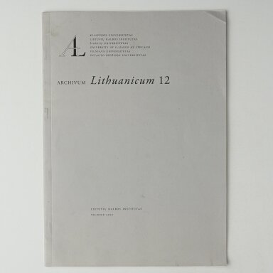 Archivum Lithuanicum, T. 12