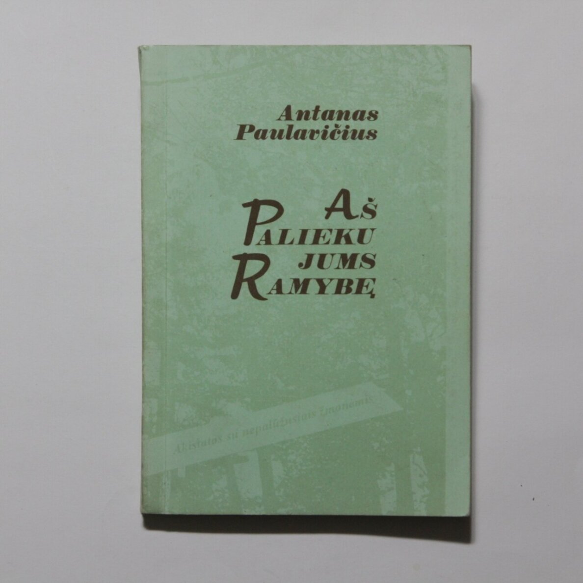 Aš palieku jums ramybę