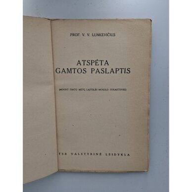 Atspėta gamtos paslaptis