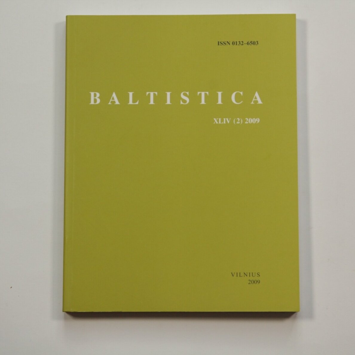 Baltistica XLIV (2) 2009