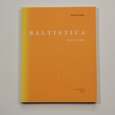 Baltistica XLVIII (2) 2013 Baltistica XLVIII (2) 2013