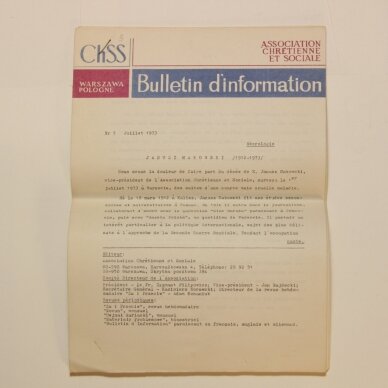 Bulletin d'information  1973 Nr. 7