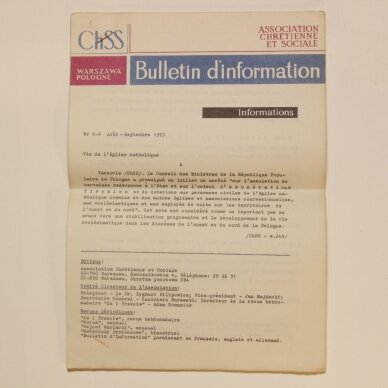 Bulletin d'information 1973, Nr. 8-9