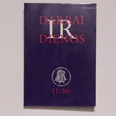 Darbai ir dienos, T. 11 (20) : Laikai ir papročiai : [tęstinis leidinys]