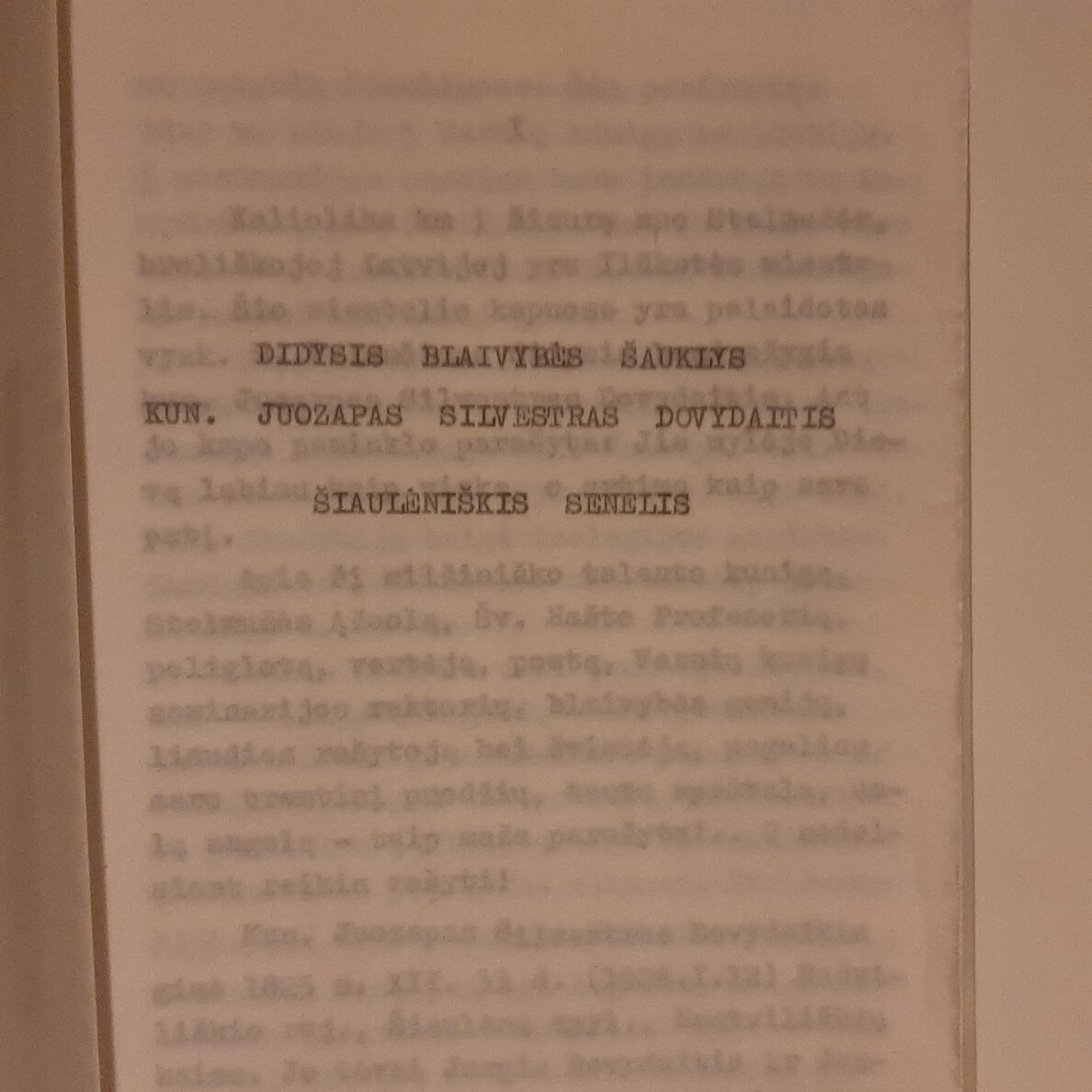 Didysis blaivybės šauklys kun. Juozapas Silvestras Dovydaitis 1