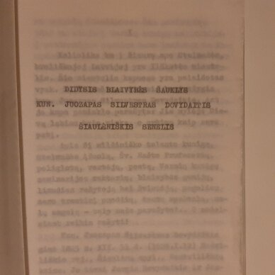 Didysis blaivybės šauklys kun. Juozapas Silvestras Dovydaitis 1