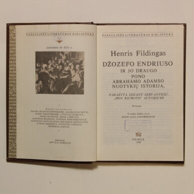 Džozefo Endriuso ir jo draugo pono Abrahamo Adamso nuotykių istorija, parašyta sekant Servantesu, "Don Kichoto" autoriumi Džozefo Endriuso ir jo draugo pono Abrahamo Adamso nuotykių istorija, parašyta sekant Servantesu, "Don Kichoto" autoriumi