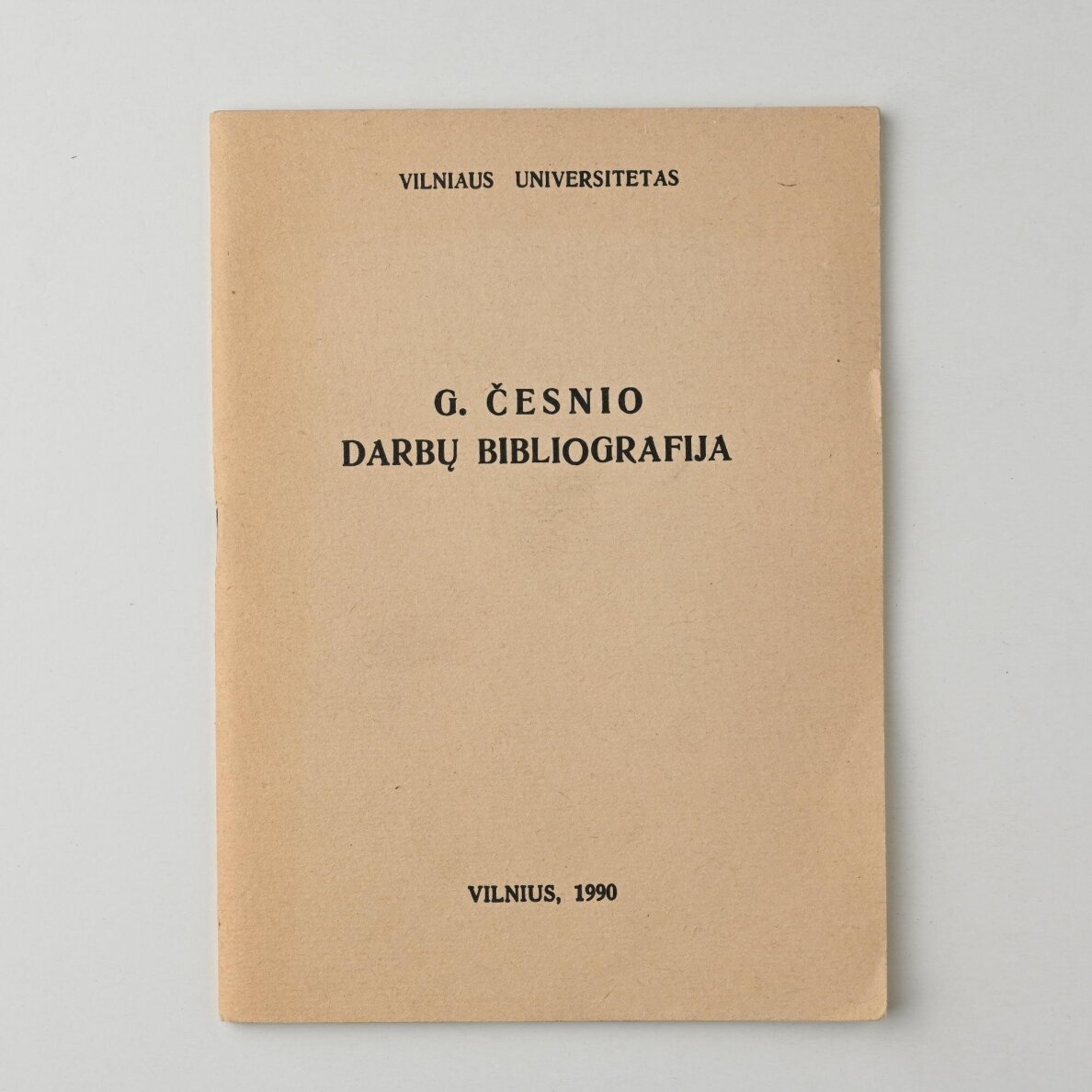 G. Česnio darbų bibliografija G. Česnio darbų bibliografija