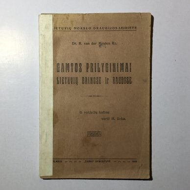 Gamtos prilyginimai lietuvių dainose ir raudose Gamtos prilyginimai lietuvių dainose ir raudose