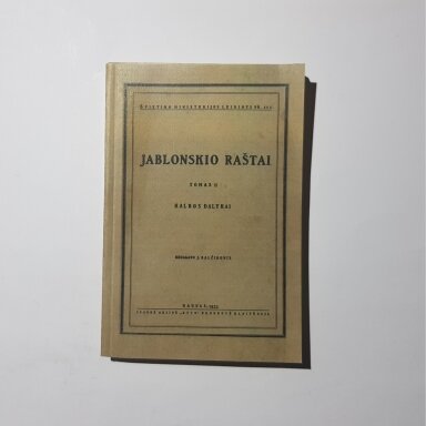 Jablonskio raštai, T. II : Švietimo reikalai