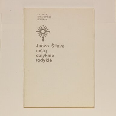 Juozo Šliavo raštų dalykinė rodyklė