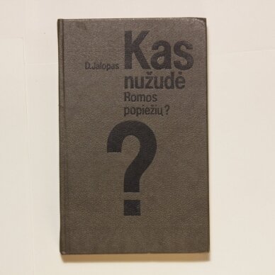Kas nužudė Romos popiežių ? Kas nužudė Romos popiežių ?