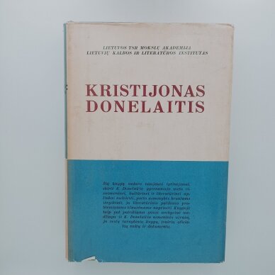 Literatūra ir kalba T. VII : Kristijonas Donelaitis Literatūra ir kalba T. VII : Kristijonas Donelaitis