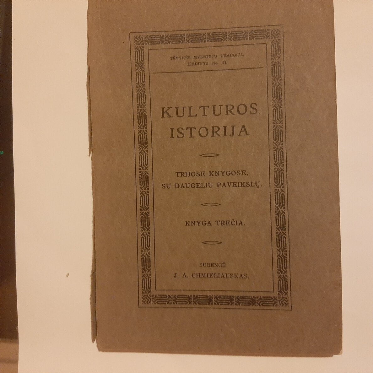 Kultūros istorija Kn. 1-3 2 Kultūros istorija Kn. 1-3 2