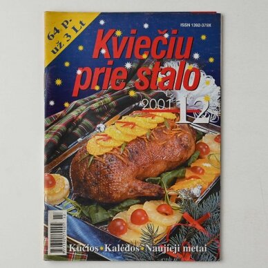 Kviečiu prie stalo 2001, Nr. 12 Kviečiu prie stalo 2001, Nr. 12