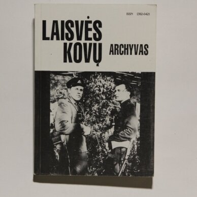 Laisvės kovų archyvas. T. 15 Laisvės kovų archyvas. T. 15