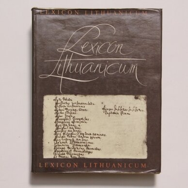 Lexicon Lithuanicum Lexicon Lithuanicum