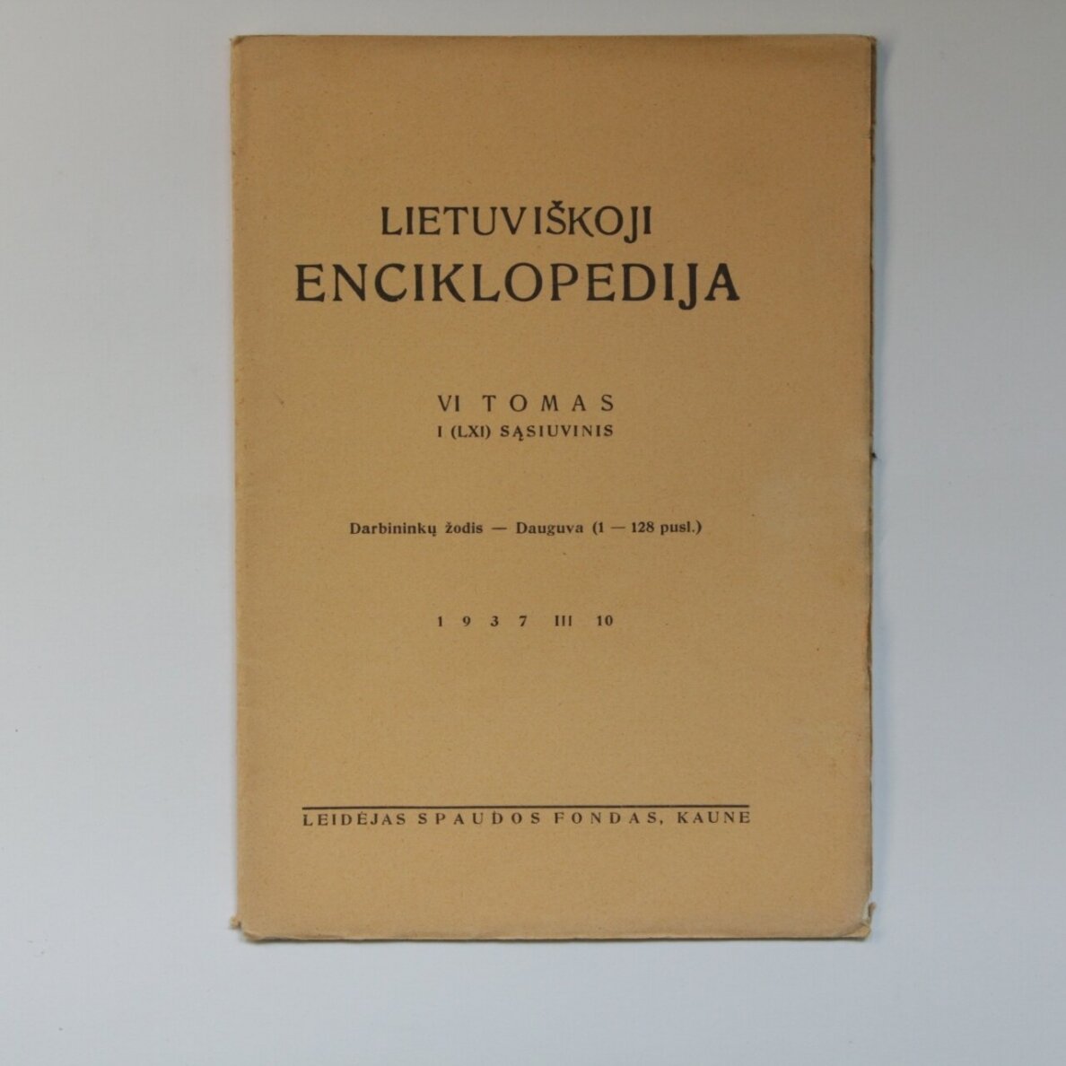 Lietuviškoji enciklopedija T. I-IX sąsiuviniais 9 Lietuviškoji enciklopedija T. I-IX sąsiuviniais 9