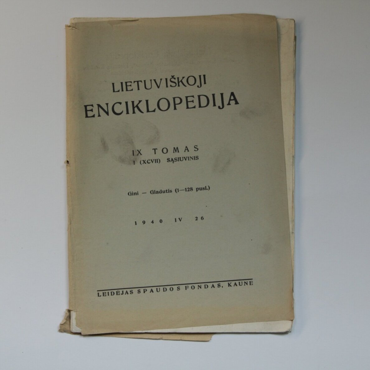 Lietuviškoji enciklopedija T. I-IX sąsiuviniais 3 Lietuviškoji enciklopedija T. I-IX sąsiuviniais 3