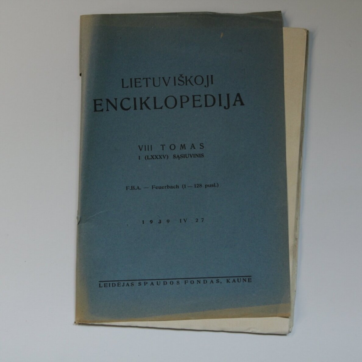 Lietuviškoji enciklopedija T. I-IX sąsiuviniais 4 Lietuviškoji enciklopedija T. I-IX sąsiuviniais 4