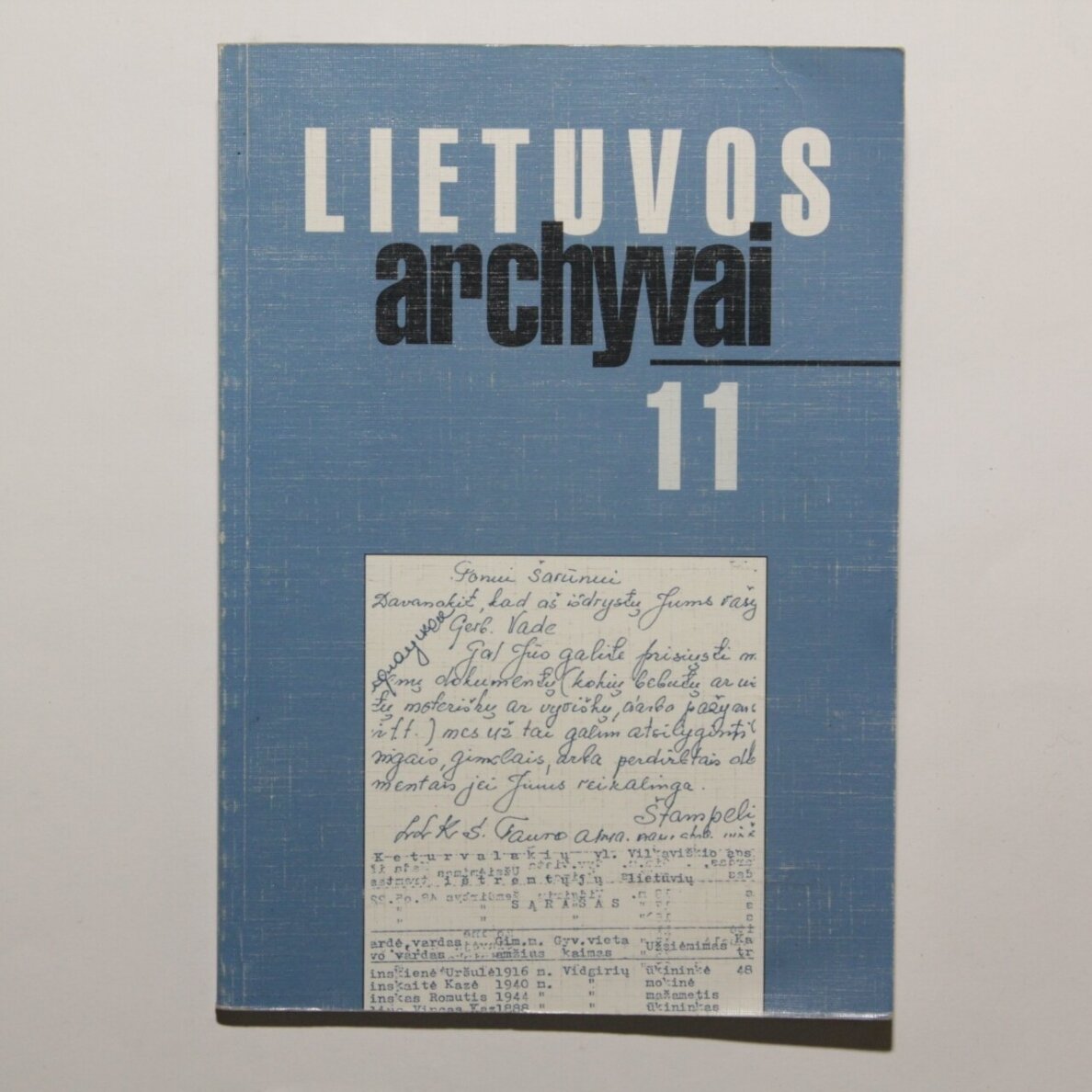 Lietuvos archyvai Kn. 11 Lietuvos archyvai Kn. 11