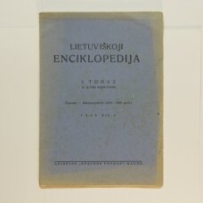 Lietuviškoji enciklopedija V Tomas X sąsiuvinis