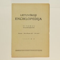 Lietuviškoji enciklopedija VI Tomas VIII sąsiuvinis