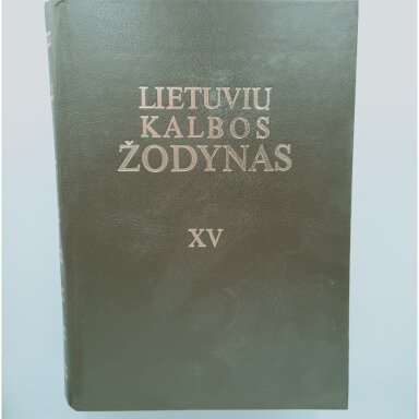 Lietuvių kalbos žodynas T. XV
