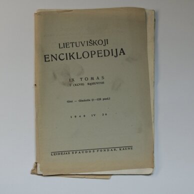 Lietuviškoji enciklopedija T. I-IX sąsiuviniais 3 Lietuviškoji enciklopedija T. I-IX sąsiuviniais 3