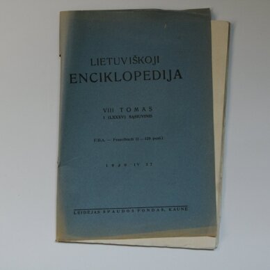 Lietuviškoji enciklopedija  T. I-IX sąsiuviniais 4