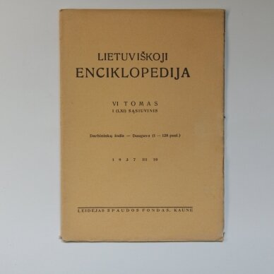 Lietuviškoji enciklopedija  T. I-IX sąsiuviniais 8