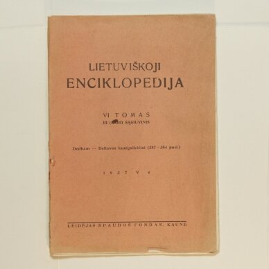 Lietuviškoji enciklopedija VI Tomas III sąsiuvinis