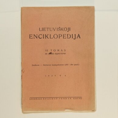Lietuviškoji enciklopedija VI Tomas III sąsiuvinis Lietuviškoji enciklopedija VI Tomas III sąsiuvinis
