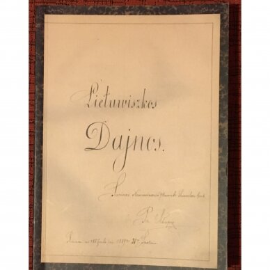 Lietuviškos dainos / surinko Naujamiesčio paviete, Suvalkų gubernijoje, Pranas Užupis Lietuviškos dainos / surinko Naujamiesčio paviete, Suvalkų gubernijoje, Pranas Užupis