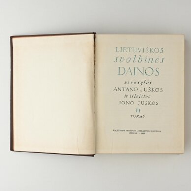 Lietuviškos svotbinės dainos, T. II 1