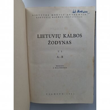 Lietuvių kalbos žodynas T. I 2 Lietuvių kalbos žodynas T. I 2