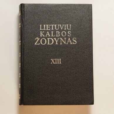 Lietuvių kalbos žodynas T. XIII