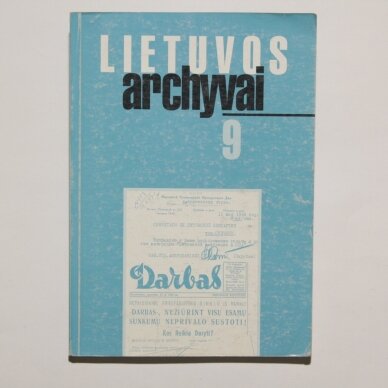 Lietuvos archyvai Kn. 9 Lietuvos archyvai Kn. 9