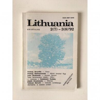 Lithuania : kwartalnik, 2(7)–3(8)'92