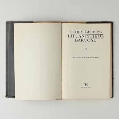 Lituanistikos baruose, T. I–II 3 Lituanistikos baruose, T. I–II 3