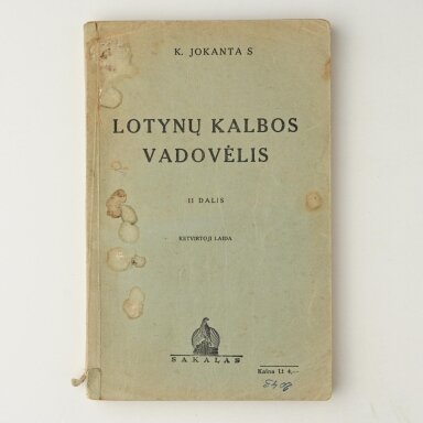 Lotynų kalbos vadovėlis Lotynų kalbos vadovėlis