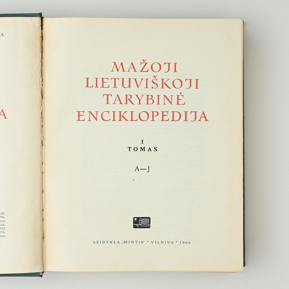 Mažoji lietuviškoji tarybinė enciklopedija T. 1-3 1
