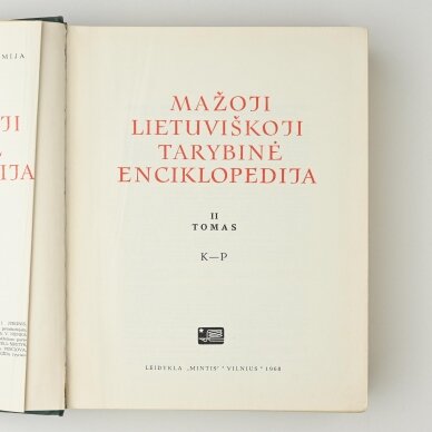 Mažoji lietuviškoji tarybinė enciklopedija T. 1-3 2