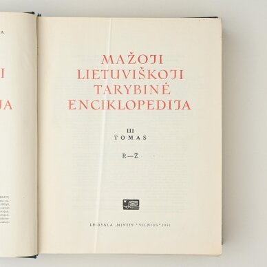 Mažoji lietuviškoji tarybinė enciklopedija T. 1-3 3 Mažoji lietuviškoji tarybinė enciklopedija T. 1-3 3