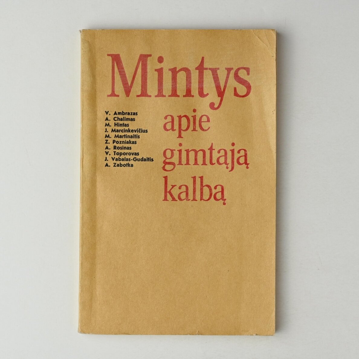 Mintys apie gimtąją kalbą : straipsnių rinkinys Mintys apie gimtąją kalbą : straipsnių rinkinys