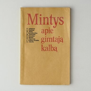 Mintys apie gimtąją kalbą : straipsnių rinkinys