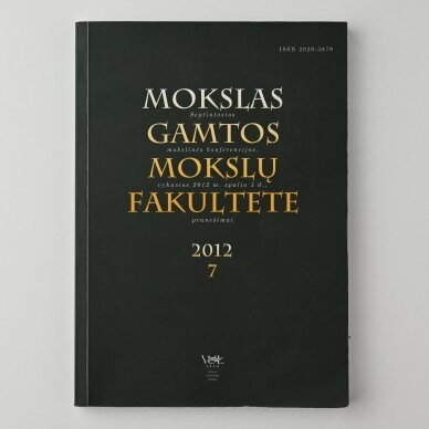 Mokslas Gamtos mokslų fakultete, 2012, Nr. 7 Mokslas Gamtos mokslų fakultete, 2012, Nr. 7